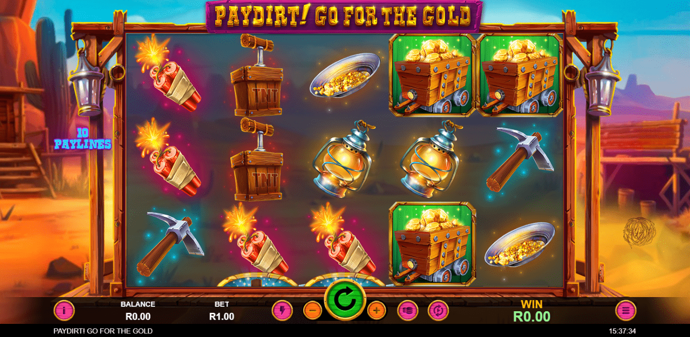 Casino Midas Paydirt Slot for South African Players (Screenshot)