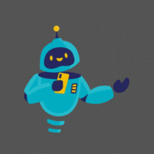 Friendly tech robot sharing information